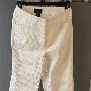 Investments White Striped Pants